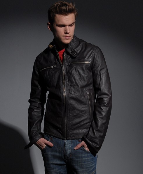 Mens - Speedway Leather jacket in Brown | Superdry