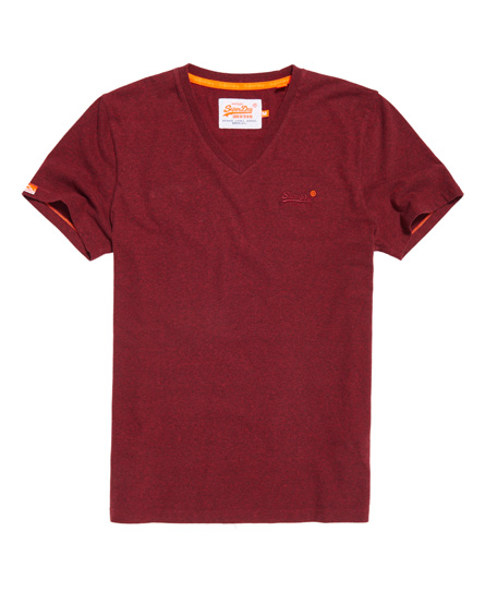 Orange Label Vintage Embroidery Vee Neck T-Shirt