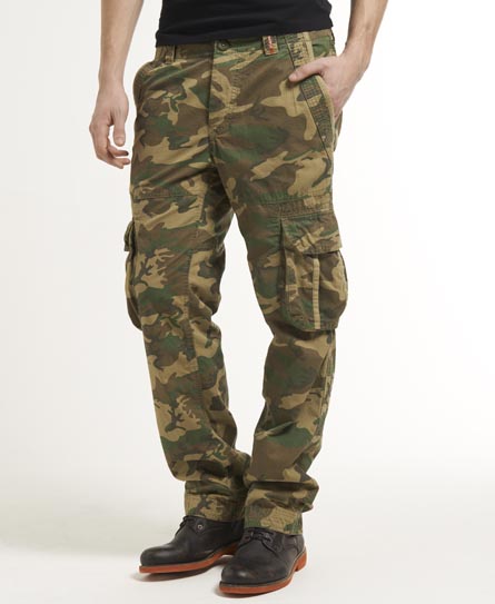 Mens - Core Cargo Pants in Surplus Camo | Superdry