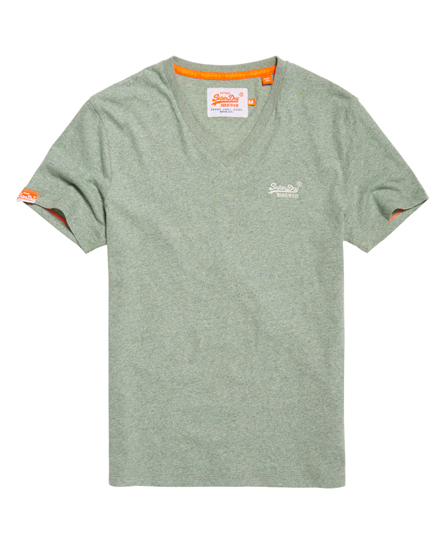 Vintage Embroidered V-neck T-shirt