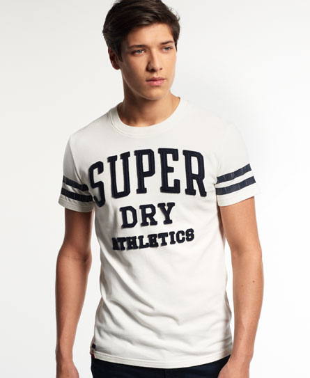 Mens - Core Applique T-shirt in Vintage White | Superdry