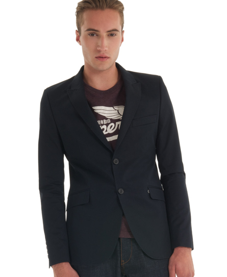 Mens - Fine Tailoring Jacket in Blue Ink | Superdry