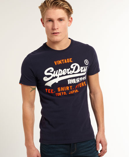 Mens - Shirt Shop T-shirt in Rinse Navy | Superdry
