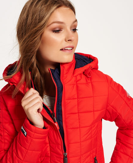 Superdry Box Quilt Fuji Jack Met Capuchon superdry kopen in de aanbieding