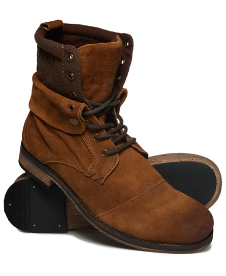 Superdry Trawler Mid Boots In Brown