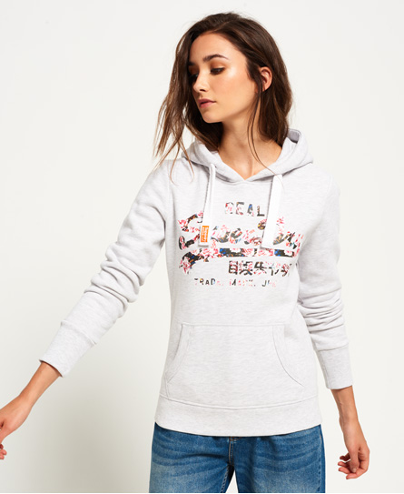 Vintage Logo Cut Out Hoodie