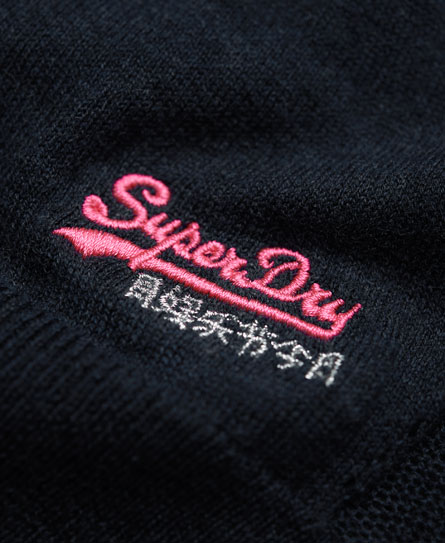 Womens - Core Stitch Crew in Navy Marl | Superdry