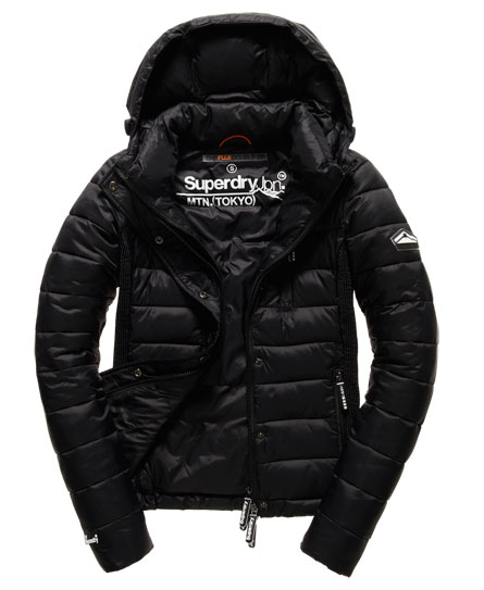 Superdry Hooded Fuji Slim Jacke mit Doppelreißverschluss  Damen Jacken  Mäntel