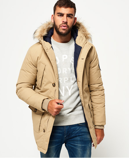 Superdry Everest Jas Met Imitatiebont superdry kopen in de aanbieding