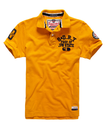 Mens - Super State Pique Polo Shirt in Eclipse Navy | Superdry