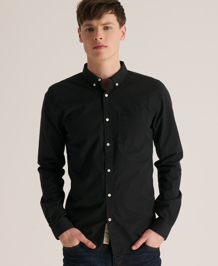 Mens - London Button Down Shirt in Black | Superdry