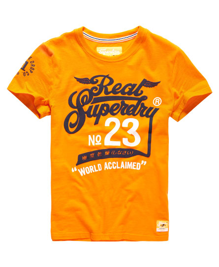 雅法橙 superdry极度乾燥 double drop acclaimed t恤