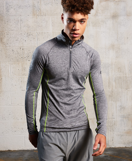 Sport Athletic Half Zip Henley Top 