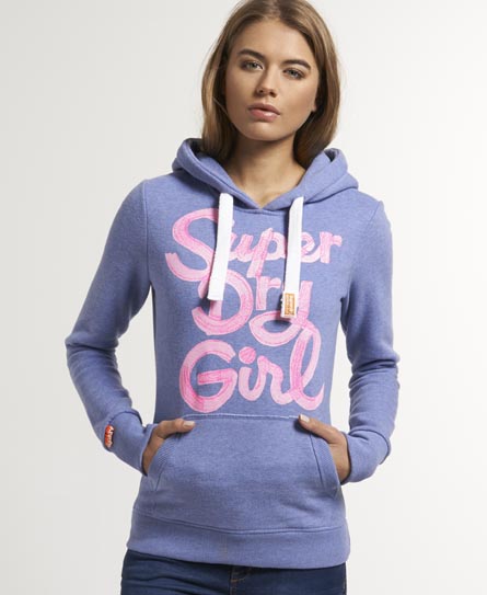 Womens - Girl Hoodie in Gritty Menthol Marl | Superdry