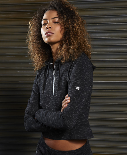 SD Sport Gym Tech Luxe Crop Hoodie 