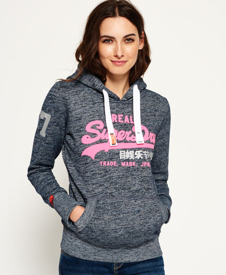Superdry Vintage Logo Tweekleurige Hoodie superdry kopen in de aanbieding