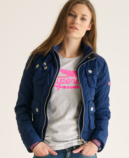 Superdry Quilted Bomber Jacket - Women's Jackets & Coats Superdry Quilted Bomber Jacket Blue - Superdry Quilted Bomber Jacket - Women's Jackets & Coats