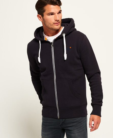 Orange Label Zip Hoodie