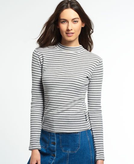 Superdry Geribd Topje Met Hoge Hals superdry kopen in de aanbieding