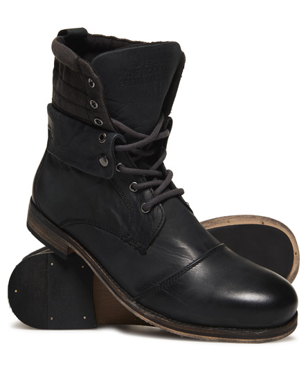 Superdry Trawler Mid Boots In Black