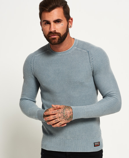 Garment Dyed LA Textured Crew Jumper