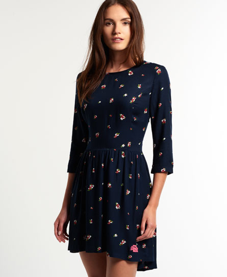 Womens - Fall Print Tunic Dress in Falling Blossom | Superdry