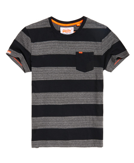 Orange Label Stripe Pocket T-Shirt