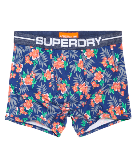 Mens - Hawaiian Sport Boxers in Hibiscus Vacation Gr | Superdry