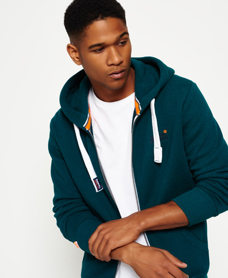 Orange Label Zip Hoodie