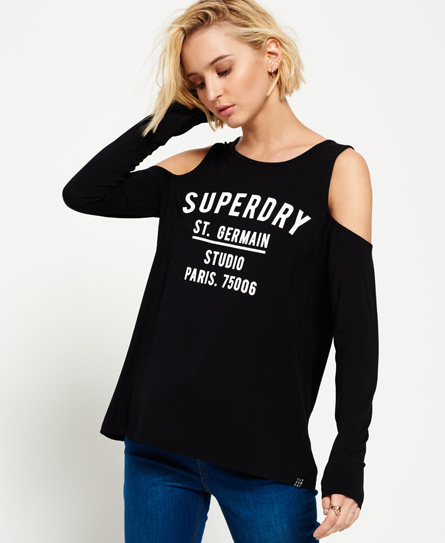 Cold Shoulder Graphic Top