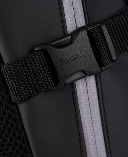 Mens - Tarp Pop Zip Backpack in Black/reflective | Superdry