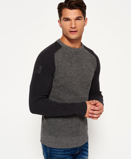 Superdry Surplus Goods Baseball Crew Neck Sweater Surplus Goods Baseball Crew Neck Sweater