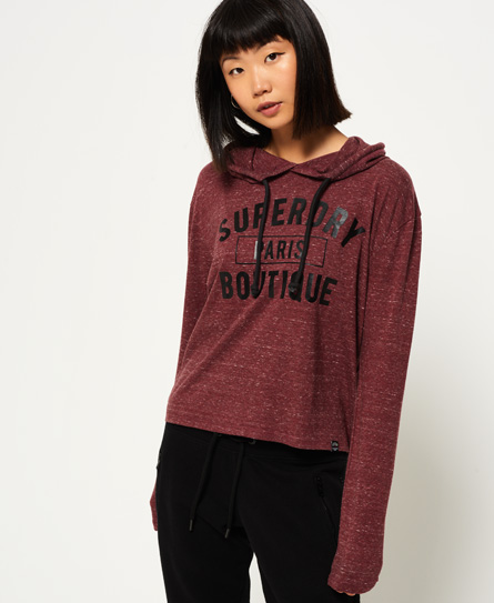 Parisian Graphic Crop Hoodie