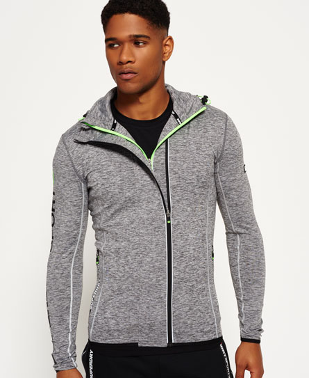Superdry Sport Athletic Hoodie Met Rits En Inzetstukken superdry kopen in de aanbieding