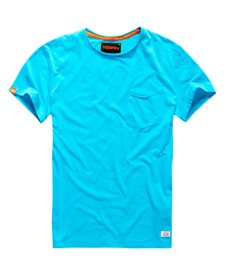 萤光蓝 superdry极度乾燥 lite loomed萤光t恤