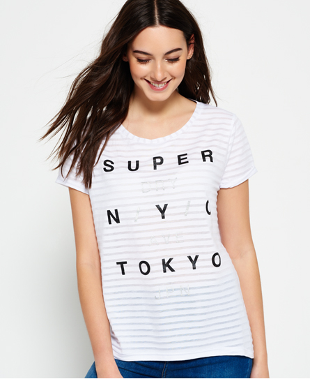 NYC Burnout Stripe Boyfriend T-shirt