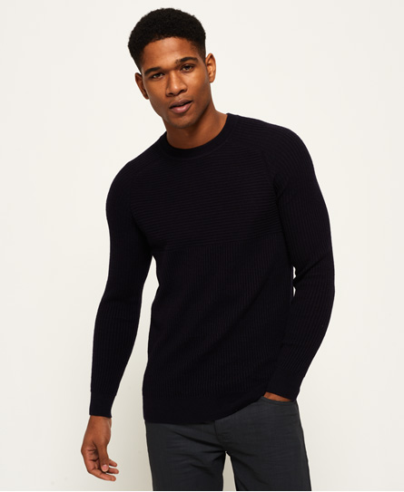 IE Textured Ribbed Crew Jumper 