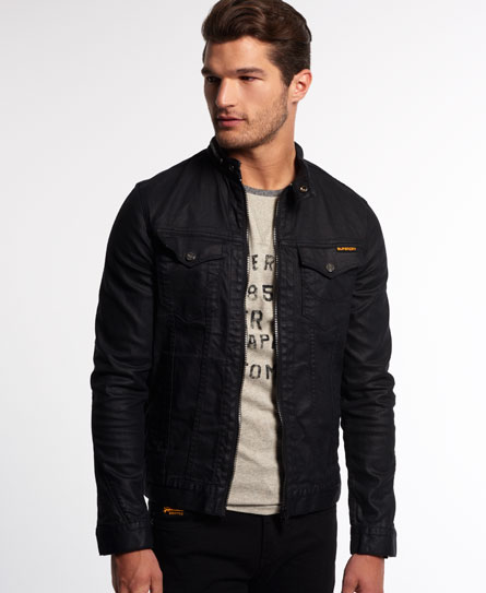 Superdry Biker Black Jacket - Men's Jackets