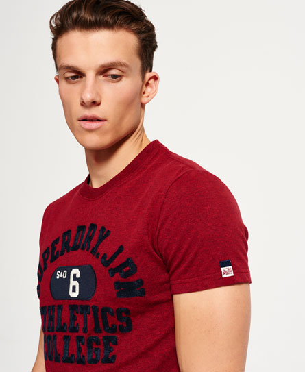 Mens - Core Applique T-shirt in Redhook Marl | Superdry