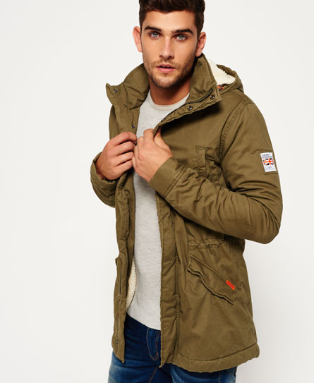 Mens - Rookie Military Parka Jacket In Deepest Army Superdry Superdry Rookie Military Parka Jacket Green - Mens - Rookie Military Parka Jacket In Deepest Army Superdry