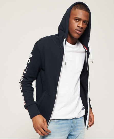 Superdry Trackster Lite Hoodie Met Rits superdry kopen in de aanbieding