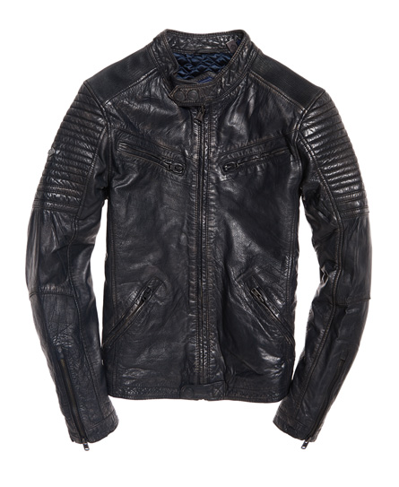 Superdry SD Endurance Indy Circuit Leather Jacket - Men's Jackets