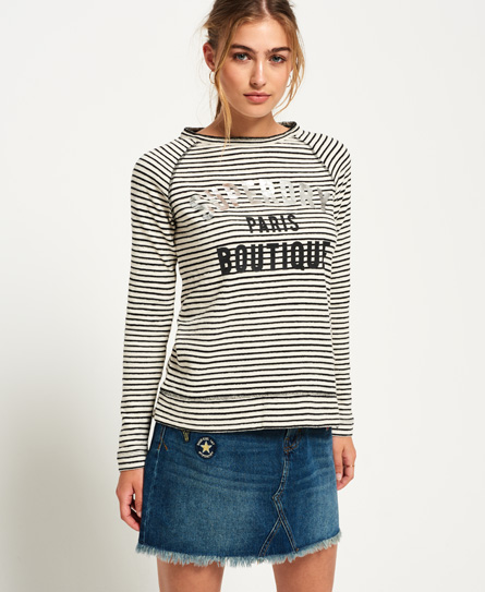 Amour Stripe Graphic Top