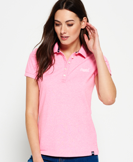 pink polo t shirt women's