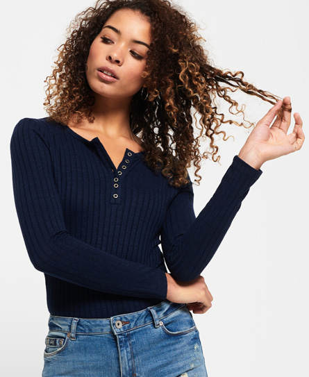 Superdry Rib Grandad Bodysuit superdry kopen in de aanbieding