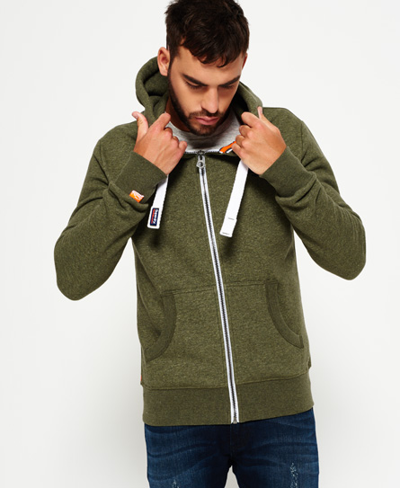 Orange Label Zip Hoodie