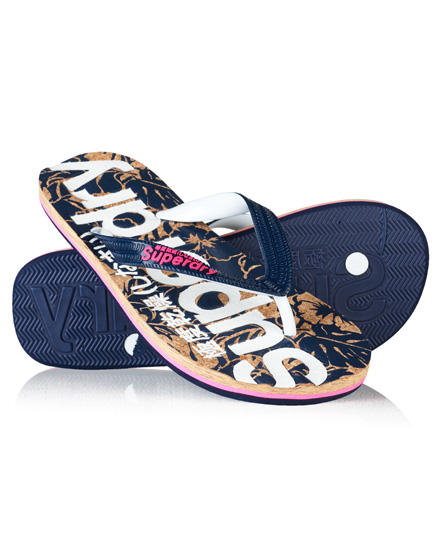 Printed Cork Flip Flops