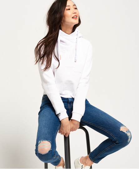 Superdry Osaka 6 Emboss Crop Hoodie Osaka 6 Emboss Crop Hoodie