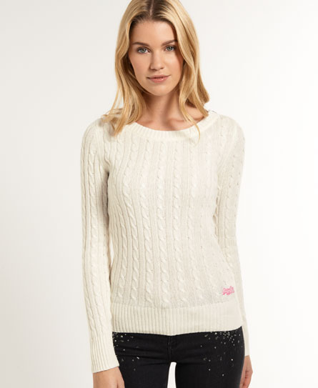 Superdry Croyde Kabeltrui Met Ronde Hals superdry kopen in de aanbieding