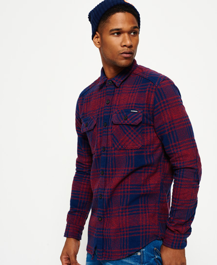 Superdry Milled Flanellen Overhemd superdry kopen in de aanbieding